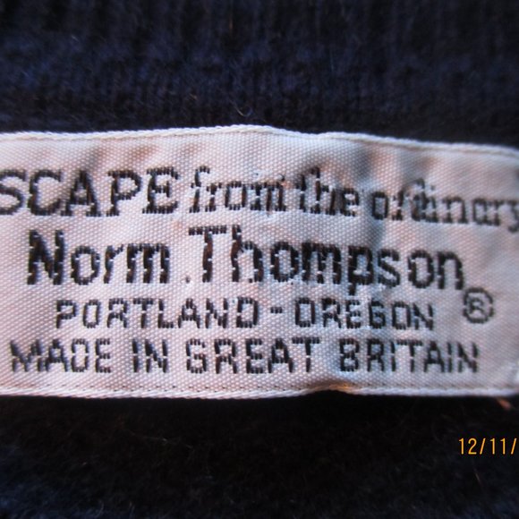 Argyle Men's Sweater/Wool-Angora Blend/42/Norm Thompson - Picture 3 of 5